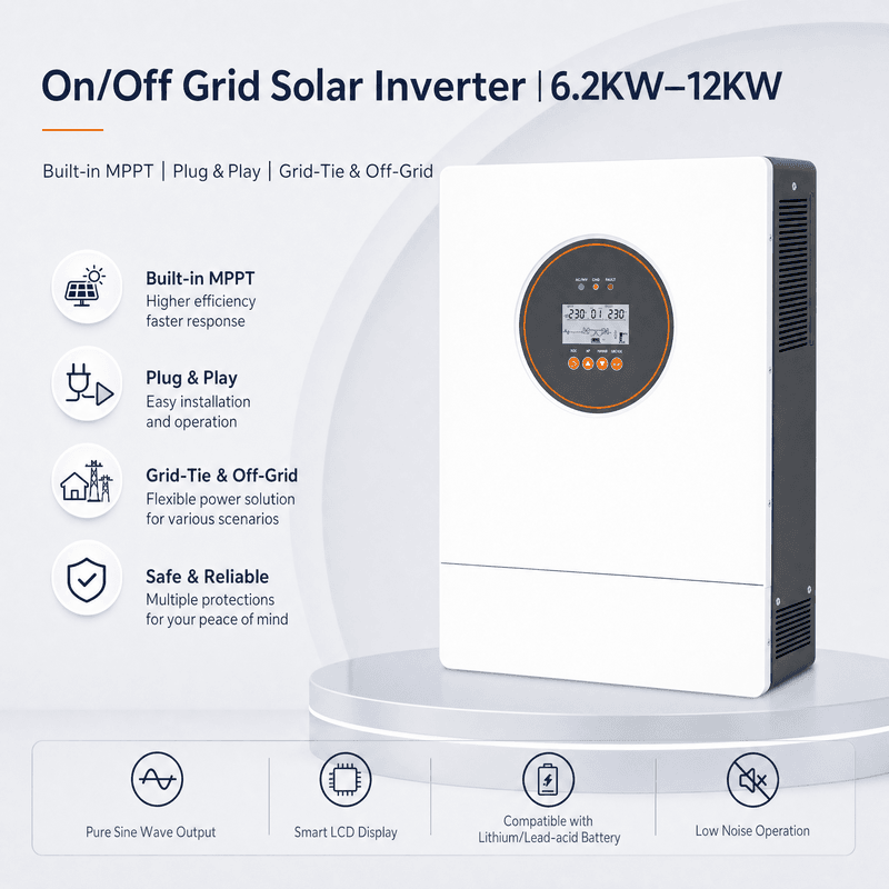 ES On/Off Grid Hybrid Solar Inverter 6~12kW
